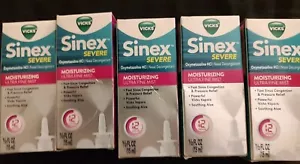5 VICKS Sinex Severe 12HR 1/2 Sinus Nasal Congestion Pressure Moisturizing Spray - Picture 1 of 1