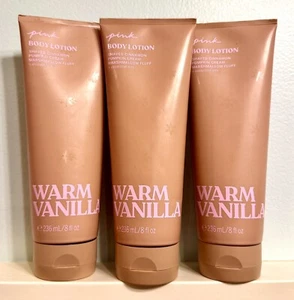 ~Set of 3~ NEW & SEALED ~Victoria’s Secret Pink~ WARM VANILLA ~Body Lotion~ 8 oz - Picture 1 of 1
