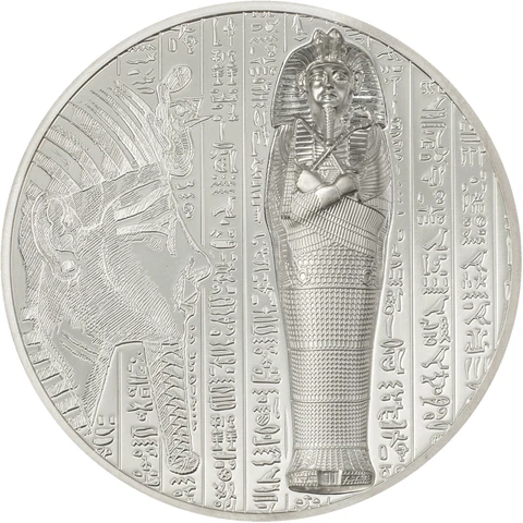 2022 Cook Islands $5-  XRAY MUMMY 1oz 999 Silver Coin, w/box, Capsule & COA Cover