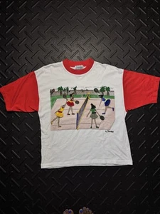 Camiseta De Colección Años 90 Fiorelle Deportiva Boxy Tenis Pickle Pelota Timbre Camiseta Mediana Rara - Imagen 1 de 8