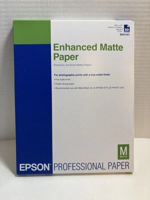 Open Box Epson Enhanced Matte Paper 8.5" x 11" 47 sheets - Image 1 of 4