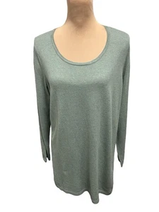 J. Jill Pullover Oberteil Damen Large Petite Mintgrün U-Ausschnitt Stretch 3/4 Arm - Bild 1 von 11