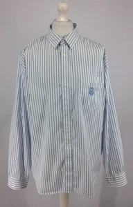 CARHARTT WIP LINUS SHIRT MEN'S BUTTON-UP STRIPED UK XL WHITE BLUE RRP £90 AD - Picture 1 of 6