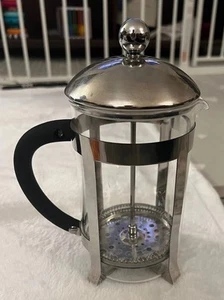 Stainless Steel and Glass French Press Coffee Maker Classic 3-Cup Manual Brewer - Picture 1 of 5