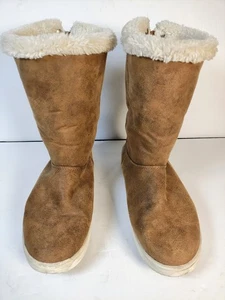 Botas de invierno CAT and JACK para niña talla 3 imitación piel de oveja y gamuza - cremallera trasera - Imagen 1 de 9