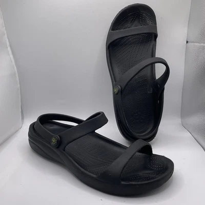 Sandalias Dawgs Strapback para mujer talla 11 (EU 43) negras playa verano punta abierta Foto 1 de 4