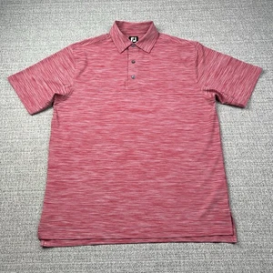 Camisa Polo FootJoy Para Hombre Rosa Mediana Golf Manga Corta Elastizada Rendimiento - Imagen 1 de 14