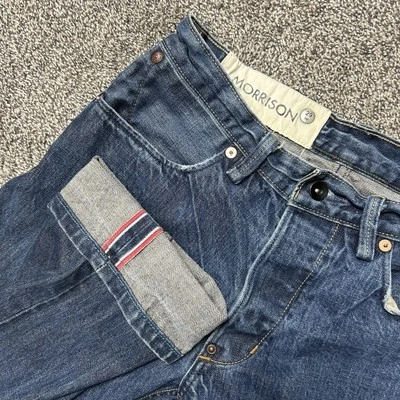 Vintage Gap 1969 Jeans Mens 29 Blue Morrison Raw Selvage Dark Wash 32” Inseam - Image 1 of 4