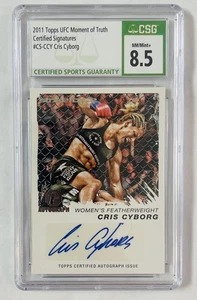 CHRIS CYBORG SANTOS MOMENT OF TRUTH RC 1ST AUTO 2011 TOPPS UFC MMA CSG 8.5 - Picture 1 of 2