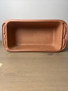 Padella per pane in terracotta terracotta lati a costine manici decorativi - Foto 1 di 12