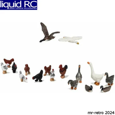 Woodland Scenics A1968 HO Geese and Chickens - Image 1 of 2
