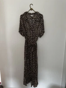 H&M Animal Print Shirt Maxi Dress Size Xxl - Picture 1 of 3