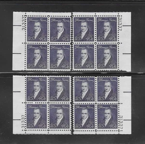U.S. MNH 1965 FORTY CENT PAINE MATCHING SET PLATE BLOCKS SCOTT 1292 - Picture 1 of 1
