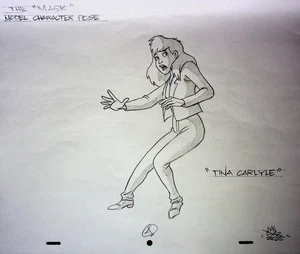 The Mask: Animated Series SIGNED Hand-Drawn - Juan Diaz Model Cel Recreation - Picture 1 of 2