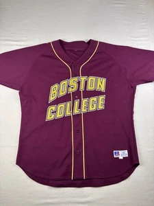 Vintage Boston College Eagles Baseball Jersey Size 52 Red Russell Athletic 90s - Picture 1 of 9