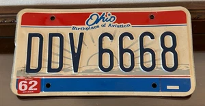 Ohio Targa 62 Targa Auto Scopri Ohio Luogo di nascita dell'Aviazione DDV 6668 - Foto 1 di 2