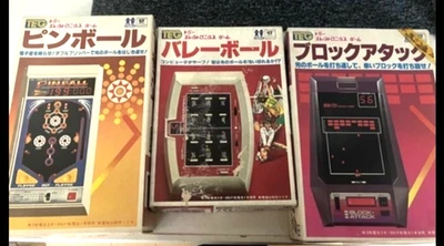 Junk TOMY 1970's PINBALL VOLLEEYBALL BLOCK ATTACK Electronics Game 3Set Rare F/S - Image 1 of 4