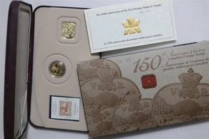 🧭 🇨🇦 Canada 2001 3 Cent Silver Proof Coin/Stamp Set BOX + COA B88 CXROX - Picture 1 of 16