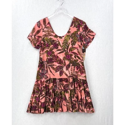 JAMS WORLD Hattie Dress Womens Medium Fuschia Fern Pink Floral Vintage Y2K NEW - Image 1 of 4