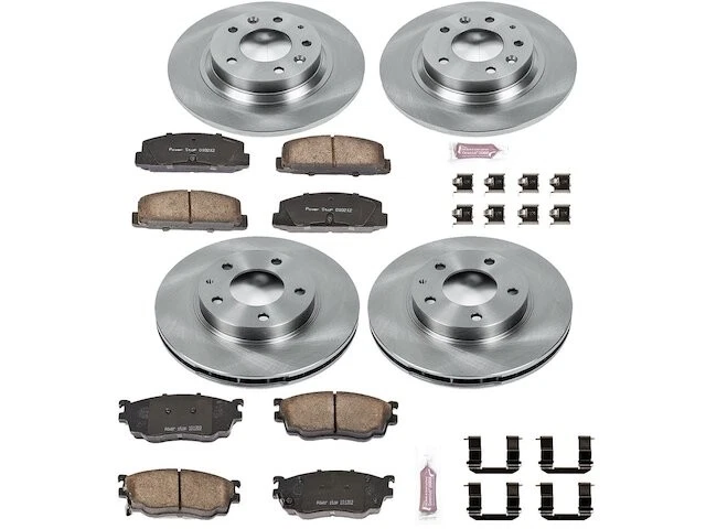 Front and Rear Brake Pad and Rotor Kit For 03 Mazda Protege Mazdaspeed ZX87Q5 — 第 1/1 张图片
