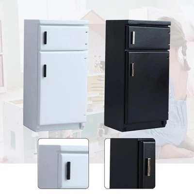 1:12 Maison de Poupée Cuisine Réfrigérateur Congélateur Micro Paysage Maison de Poupée Meubles - Photo 1/2