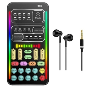 Portable Voice Changer, 2rd Generation i9 Live Sound Card, Cool Lights Sound ... - Picture 1 of 7