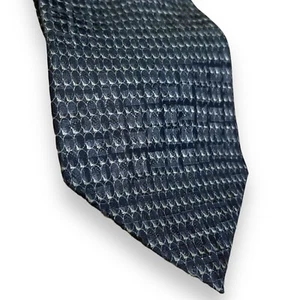 Vintage NEO Bill Blass Designer Silk Tie Black Oval Geometric Subtle Pattern - Picture 1 of 4