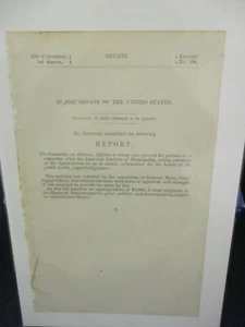 Government Report 1874 American Institute of Homeopathy Gen. Myer Signal Service - Foto 1 di 1