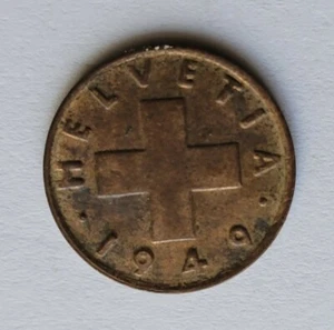 1949 Suiza 1 Rappen bonita moneda BT-088 - Imagen 1 de 2