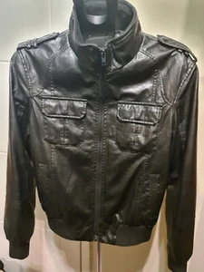 Biker da uomo Barneys Originals nero medio condizioni eccellenti - Foto 1 di 9
