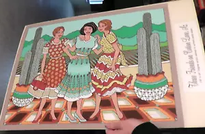 original 18x24 b woolston fine art painting three friends cotton lane az arizona - Picture 1 of 8