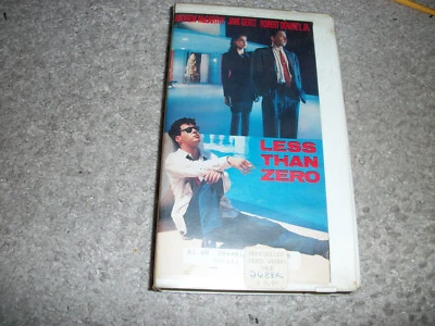 Less Than Zero (VHS, 1987) Robert Downey Jr.  **Good**  EX-RENTAL - Image 1 of 3