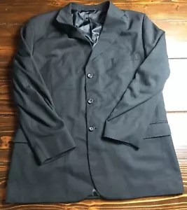 Merona Jacket, Men's Size 46R, Black, Suit Coat, Long Sleeve - Picture 1 of 6