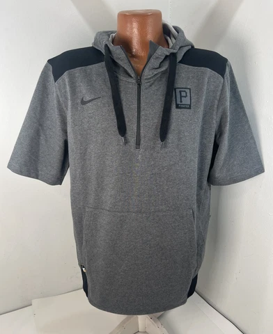 Pittsburgh Pirates Nike On-Field Dri-FIT Flux Hooded Short-Sleeve ¼-Zip Top - L Cover