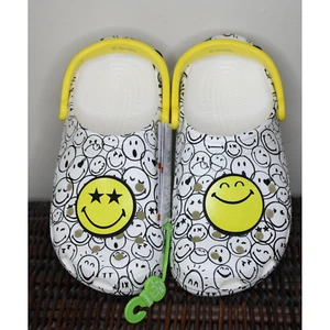 Crocs X SmileyWorld Collab Classic Clog J6/Womens 8/Mens 6, (EUR 38-39), JP 24 - Picture 1 of 7