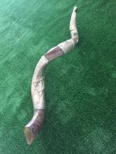  30 "Plato de plata judÃ­o SHOFAR cuerno de KudÃº con Estrella de David y Menorah de JerusalÃ©n