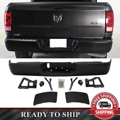Black Rear Step Bumper Assembly for 2009-2018 Dodge Ram 1500 10-12 2500 3500 Foto 1 de 4