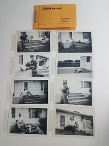 Lot of 8 Vintage Photo Film Prints 50s Family Life Porch Kodak Dog Ohio Sandusky - Picture 1 of 3