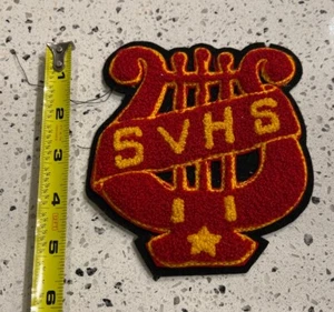 Vintage Letterman Varsity Chenille Patch Letter SVHS red Yellow - Picture 1 of 5
