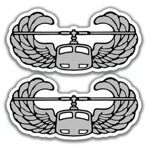 2 US ARMY LUFTANGRIFF ABZEICHEN ABZIEHBILDER Aufkleber Bogo - Bild 1 von 1