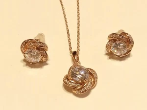 ibb 925 cn 18" necklace and pendant+earrings - Picture 1 of 5