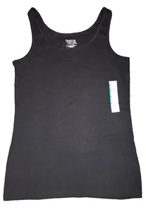 NEW Time & Tru Junior's Black Scoop Neck Layering Tank Size XL (16-18) - Picture 1 of 4