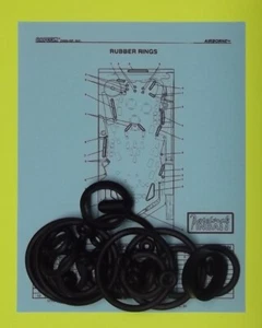 1996 Capcom Airborne Pinball Machine Rubber Ring Kit - Picture 1 of 1