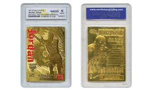 1997 MICHAEL JORDAN FLEER Z-FORCE 23K Gold Card RED HOLO LTD 5,000 - GEM MINT 10 - Picture 1 of 3