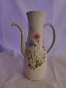 Vintage Upsal Ekeby Karlskrona Sweden Floral Coffee Pot No Lid - Picture 1 of 10