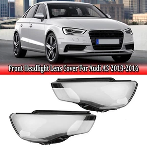 2x Front Headlight Lens Cover Clear Lampshade Left+Right For Audi A3 2013-2016 - Picture 1 of 12