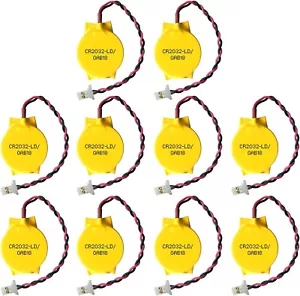 10PACK 3V CR2032 CMOS Battery with Wire Leads and MOLEX Connector Computer NEW - Picture 1 of 8