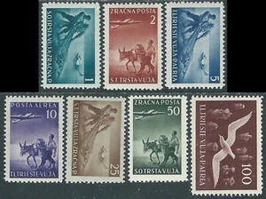 1949 TRIESTE B POSTA AEREA SOGGETTI E FORMATI VARI 7 VALORI MH * - RB33-3 - Picture 1 of 1