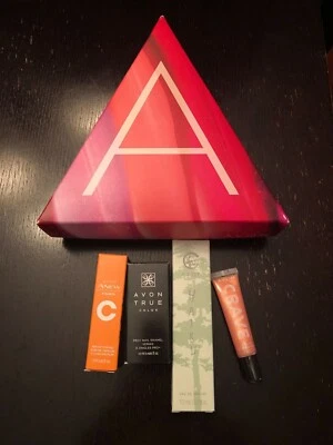 AVON 4-pc Gift Set ~ Haiku Parfum, Vitamin C Serum, Lip Gloss, Nail Enamel NIB - Image 1 of 4