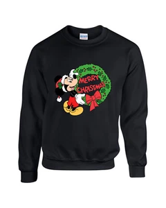 Disney Mickey Mouse Weihnachtspullover, Merry Christmas Oberteil, Unisex Pullover Oberteil - Bild 1 von 6